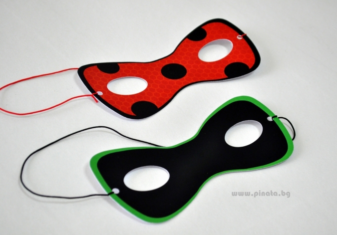 Парти маска Калинката от Калинката и Черния котарак, 4 бр. в пакет