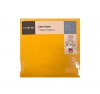 Парти салфетки оранжеви мандарина, 30 бр в пакет, 33х33 см /Kf/