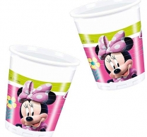 Пластмасова парти чашка Мини Маус 200 мл, лицензирана Дисни 8 бр пакет