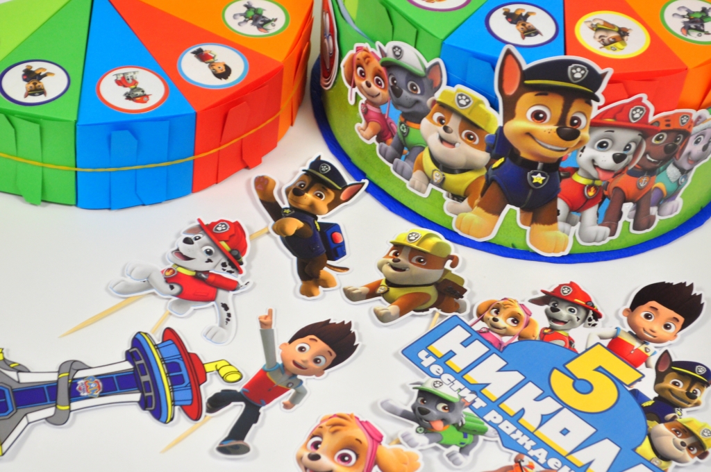 3Д Хартиена торта с персонализация Пес Патрул