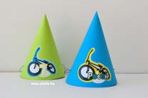 Персонализирана парти шапка БМХ Колело, 3 бр. в пакет