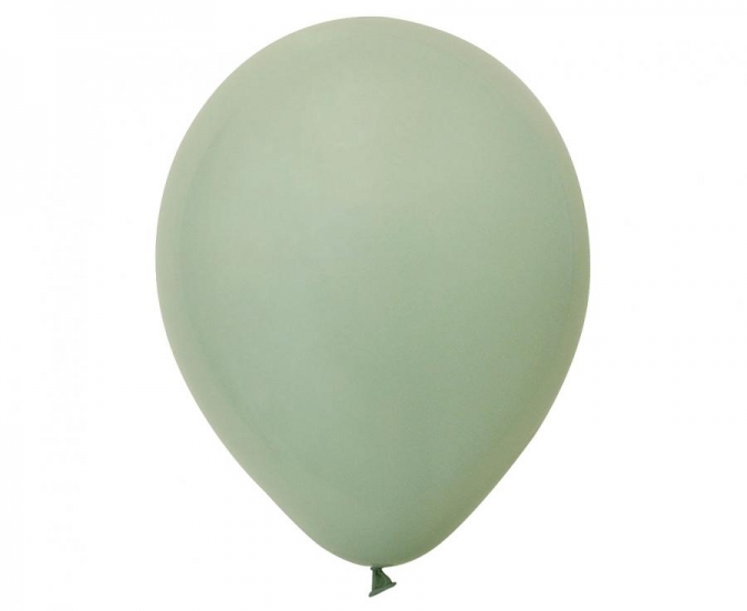 Балон сиво зелен, диаметър 30 см, 10 бр. в пакет /Gd/