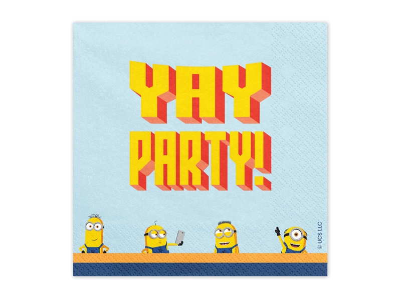 Парти салфетки Миньони/Minions, 33х33см 20бр. /Pd/