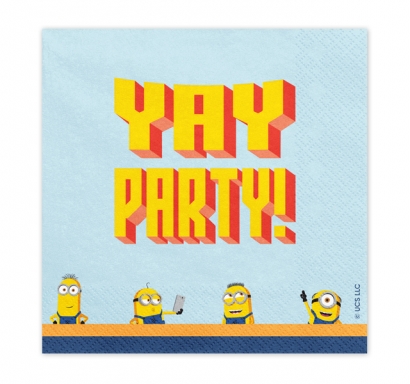 Парти салфетки Миньони/Minions, 33х33см 20бр. /Pd/