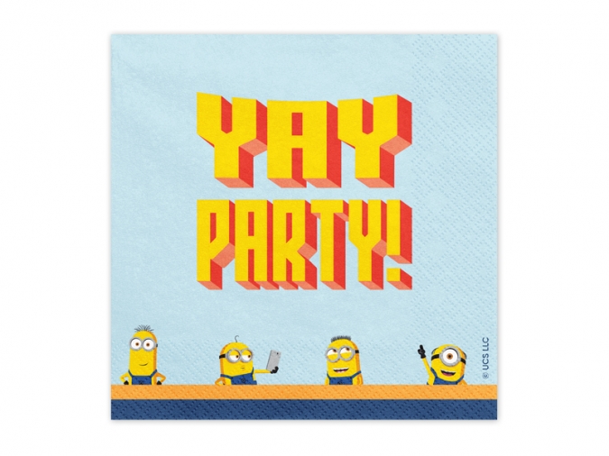 Парти салфетки Миньони/Minions, 33х33см 20бр. /Pd/