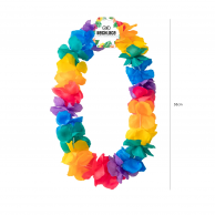 Хавайска огърлица от цветя, различни цветове, 115см /Pp/