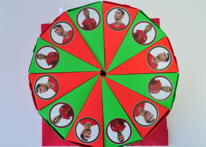 Хартиена торта с тематична декорация и персонализация Кристиано Роналдо