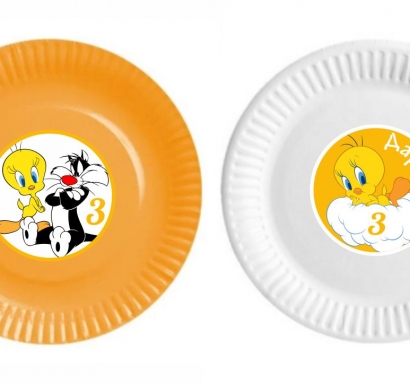 Персонализирана хартиена парти чинийка Туити, 6бр. пакет