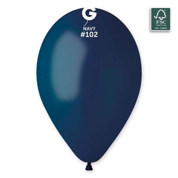 Балон цвят Нави / Navy, диаметър 30 см, 100 бр. в пакет, Gemar G110 #102