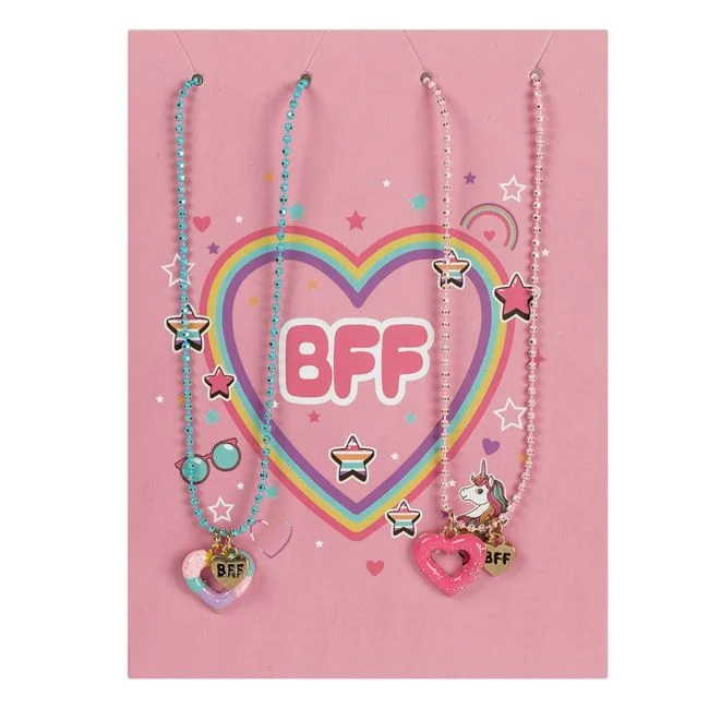 Детско колие 2 броя, сърца BFF /Mb/