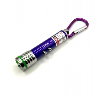 Лазерна показалка 3 в 1 с ключодържател карабинер /Li/