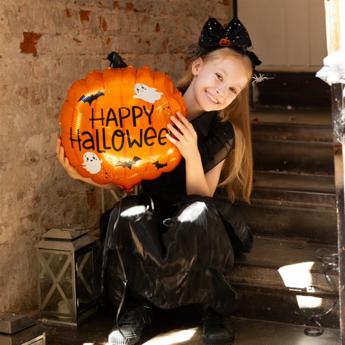 Фолиев балон Тиква Happy Halloween, Хелоуин, 57 см /Pp/