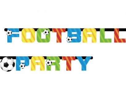 Банер гирлянд Футбол с текст Football Party, 1,60 м дължина /Gd/