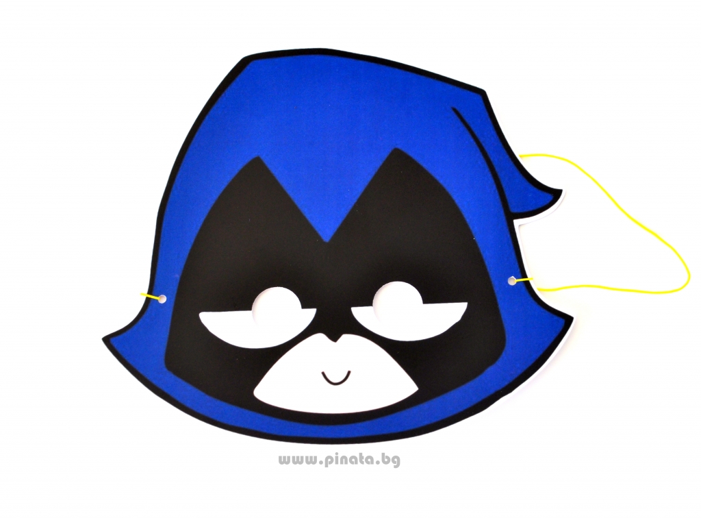 Парти маска Рейвън Малките титани, 2 бр. в пакет