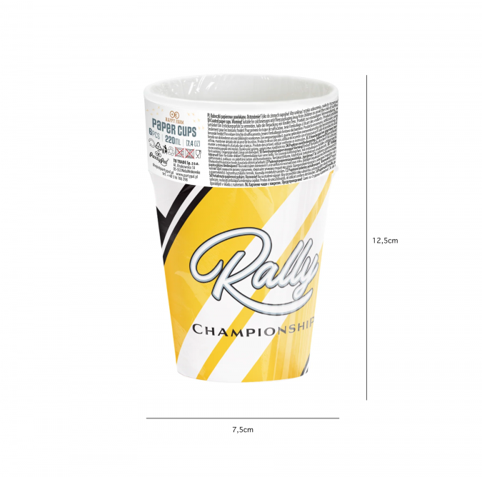 Хартиена чашка Спортни коли, 270 мл, 6 бр. в опаковка /Pp/