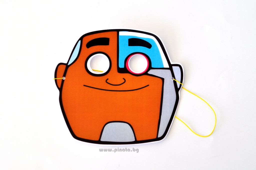 Парти маска Киборг Малките титани, 2 бр. в пакет