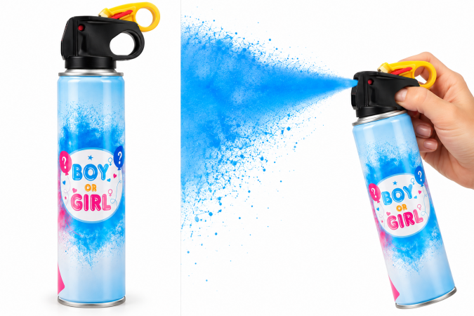 Спрей за разкриване на пола Boy or Girl, цвят син 200гр. /Gx/
