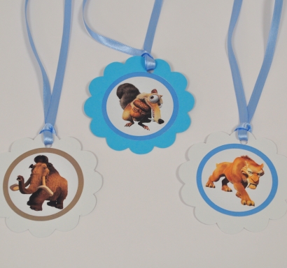 Персонализиран парти медальон Ледена Епоха, 5бр. пакет