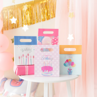 Луксозни подаръчни торбички Happy Birthday 23х18см /Pp/