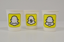 Персонализирана чашка 220 мл., Снапчат / Snapchat, 6бр. пакет