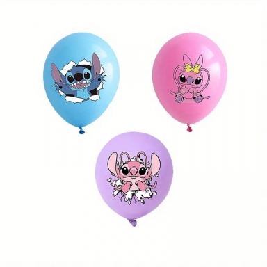 Комплект 18 бр. латексови балони Стич и Ейнджъл /Ch/