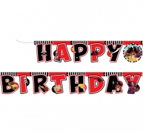 Банер гирлянд Пиратско парти, с букви Happy Birthday, 2,10 м /Tr/