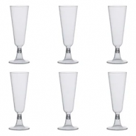 Пластмасова чаша за шампанско, 6 бр. в опаковка 150 мл. /Mb/