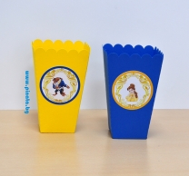 Парти кутийка за пуканки Красавицата и Звяра, 3 бр. в опаковка