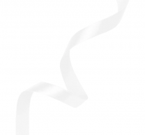 Сатенена лента, цвят бял, 0,6х23м /Pp/